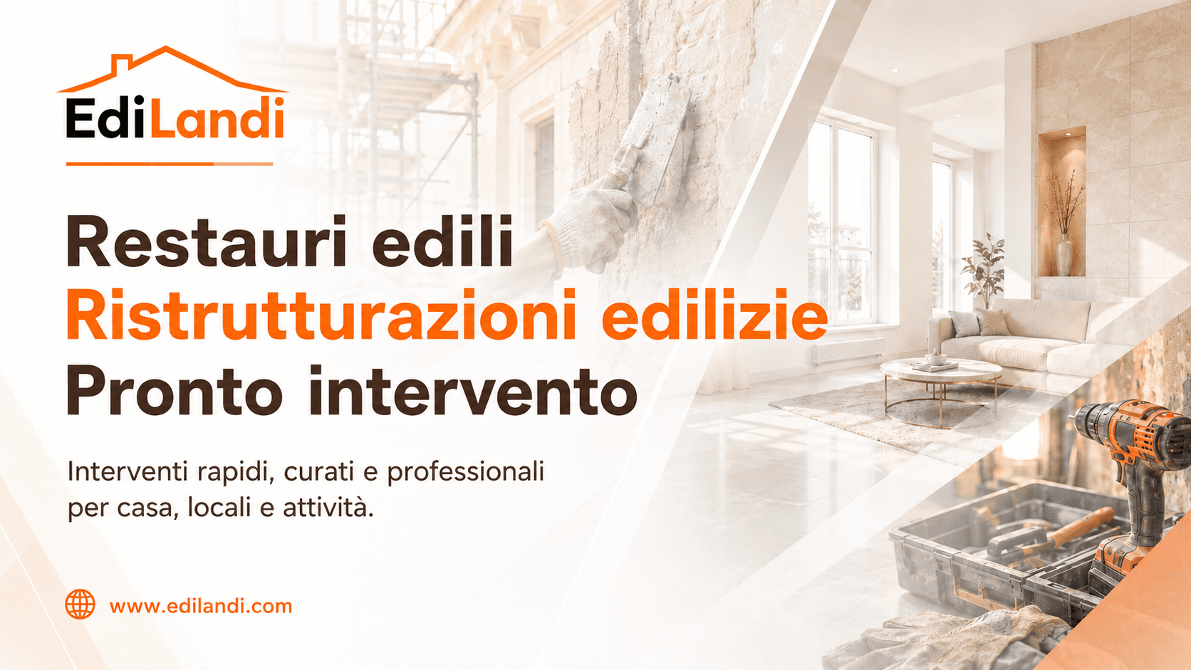 Scena di cantiere edilizio con ponteggi e facciata