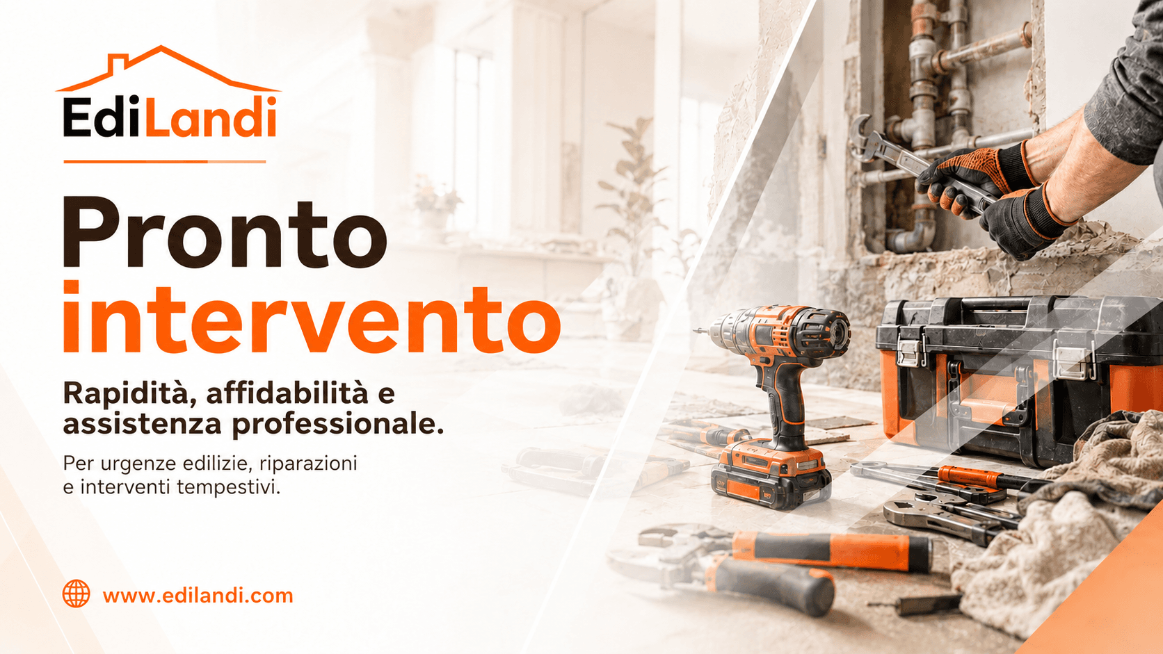 Pavimento e superfici in fase di finitura